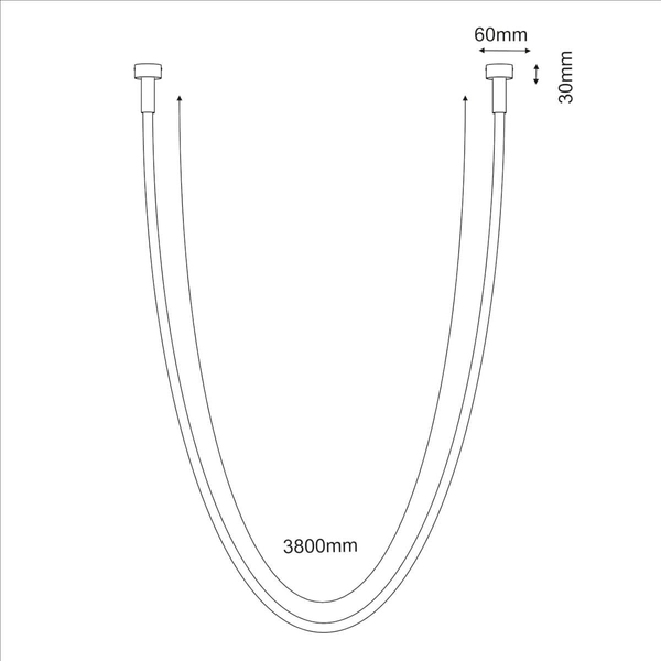 Ledowa lampa zwisowa Hebi 3023 Shilo 38W 4000K lina wąż rura czarna biała