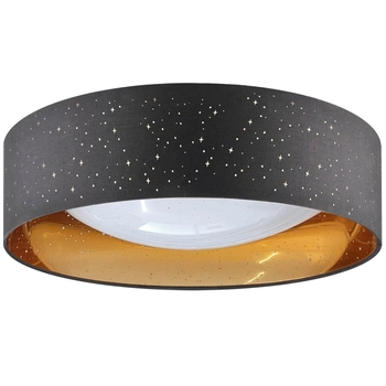 Plafon LED Tuluza 323149 Polux 24W 4000K abażur czarny złoty