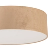 Sypialniana lampa sufitowa Soft 40655 Sigma okrągła welurowa beżowa