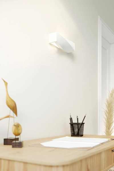 Kinkiet LAMPA ścienna SL.0229 przyścienna OPRAWA ceramiczna biała