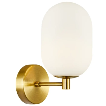 Ścienna szklana lampa ALIAS GOLD ML0319 do kuchni matowe złoto