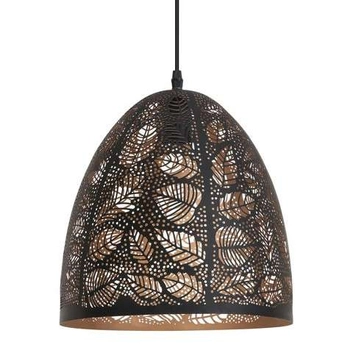 LAMPA wisząca MANORCA 2277 Rabalux metalowa OPRAWA orientalny ZWIS liście vintage czarny złoty