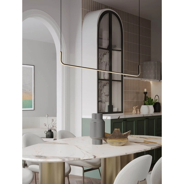 Zwisająca lampa do sypialni PIURA LE44815 LED 20W 3200K listwa czarna