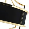 LAMPA wisząca Stesso Gold Nero S Orlicki Design okrągła OPRAWA abażurowa w stylu klasycznym czarna złota