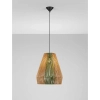 Sznurkowa lampa wisząca GRANIVO LE45348 boho drewniana brązowa