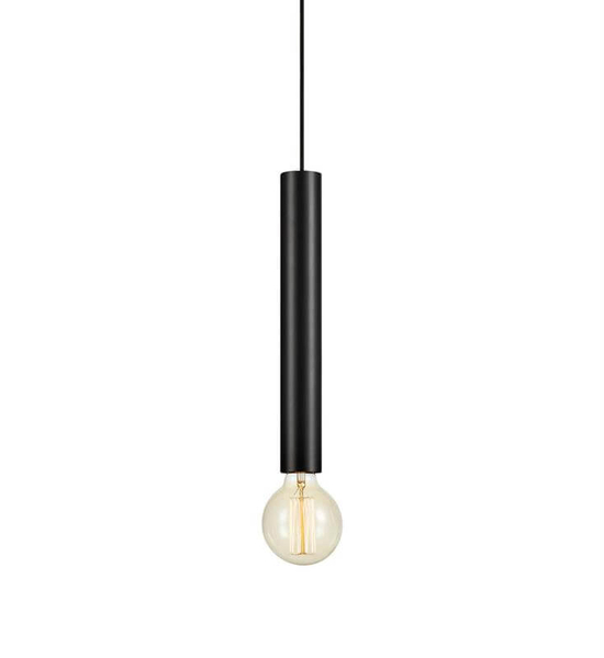 Wisząca lampa minimalistyczna Sencillo okrągła czarna