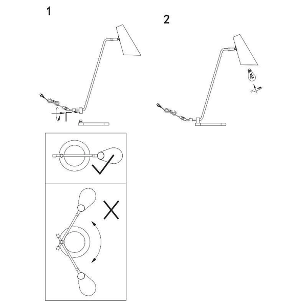 Stojąca LAMPKA biurkowa CAL 106781 Markslojd metalowa LAMPA stołowa czarna