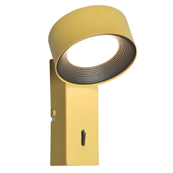Kinkiet ścienny z włącznikiem Otal WL-47390-1-YLL LED 1,8W 4000K żółty