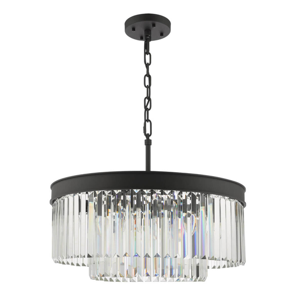 Kryształowa lampa wisząca Celeus CEL0622 czarny przezroczysty