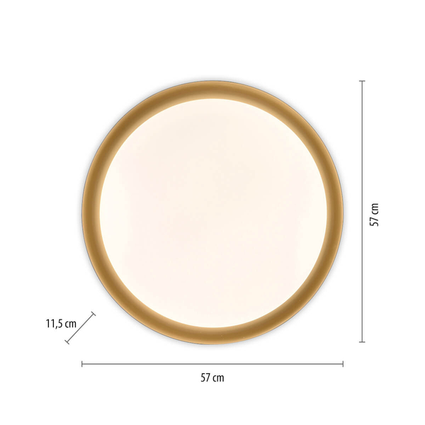 Okrągła lampa sufitowa Osko 14216-18 Just Light LED 36,5W 2700-5000K czarna