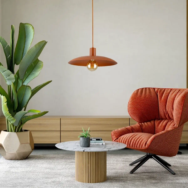 Zwisająca lampa do salonu Astra 10882 na kablu żarówka ceglany