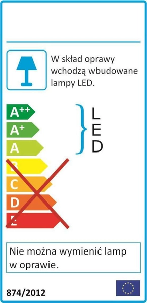 Sufitowa lampa skandynawska 2275925 metalowa LED 9W 4000K okrągły szary