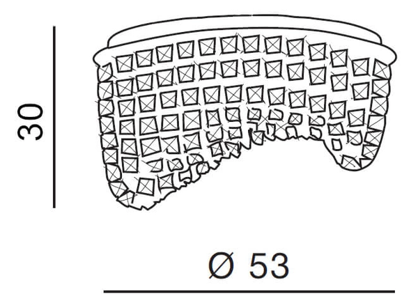 Sypialniana lampa wisząca Carmen glamour crystal chrom