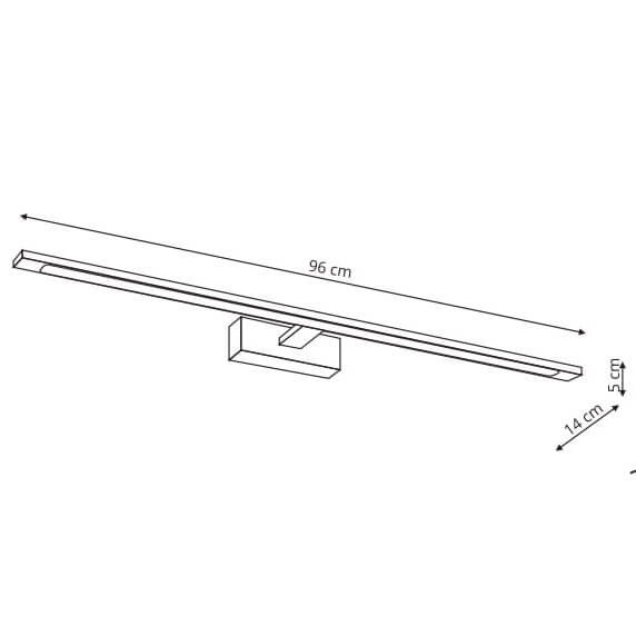 Łazienkowa lampa ścienna Isla LED 32W IP44 biała nad lustro