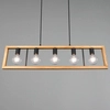 Wisząca lampa nad stół Agra 313800532 Trio loftowa drewniana czarna