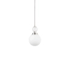 Szklana lampa wisząca Abano ABA-ZW-1 (N) kula przezroczysta nikiel