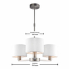 Lampa wisząca abażurowa Daley 60256 Endon nikiel biała srebrna