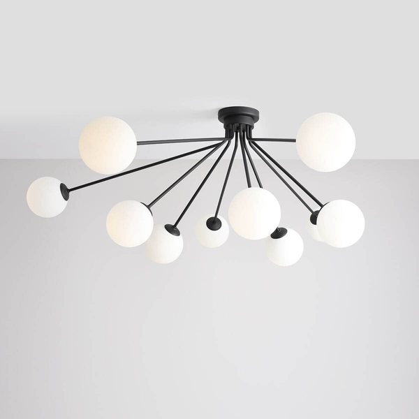 Modernistyczna lampa sufitowa Holm 1082PL_M1 Aldex do jadalni czarna biała