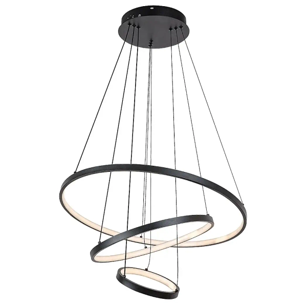 Ledowa zwisająca lampa obręcz Beliza 72346 LED 90W 3000-6500K czarny