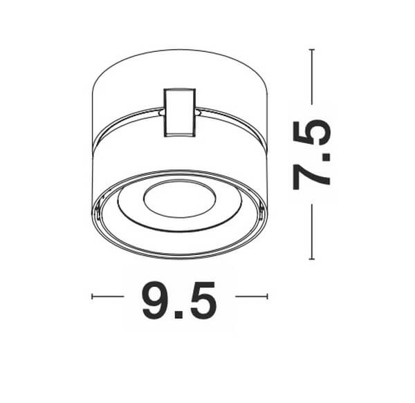Regulowana oprawa sufitowa ALBACETE LE61356 LED 20W tuba biała