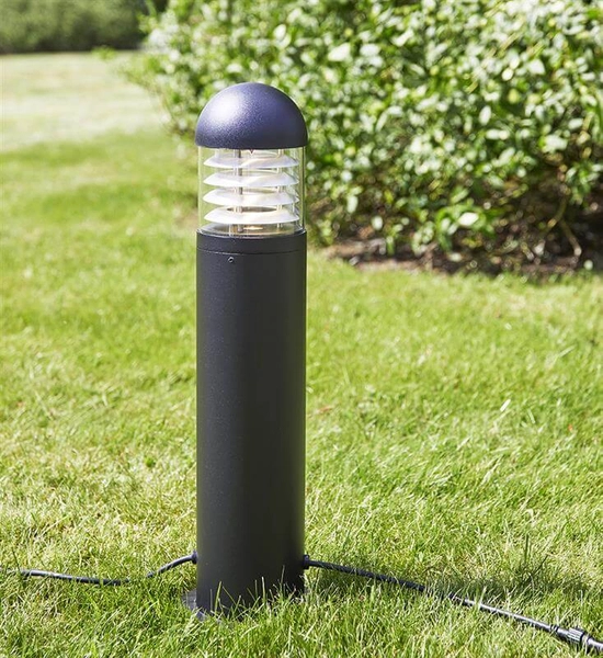 Stojąca lampa metalowa Garden LED 6W 3000K słupek ogrodowy czarny