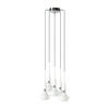 Lampa zwisowa do salonu Tasos AZ0261 szklana metalowa biała