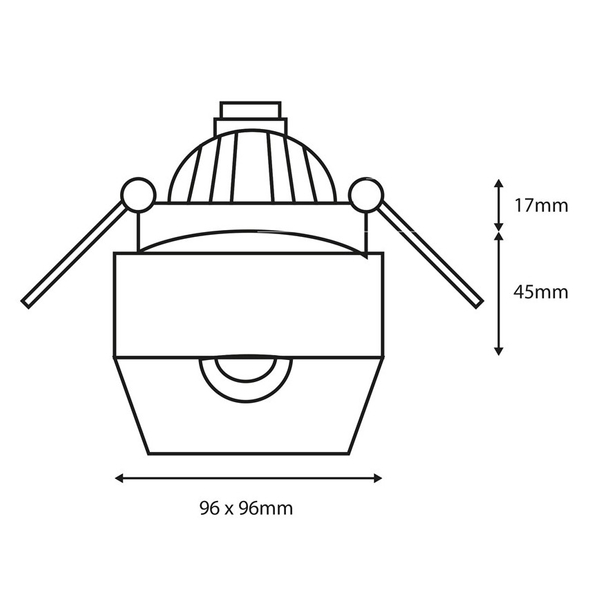 Wpust LAMPA sufitowa BALI ML0084 kwadratowy spot czarny