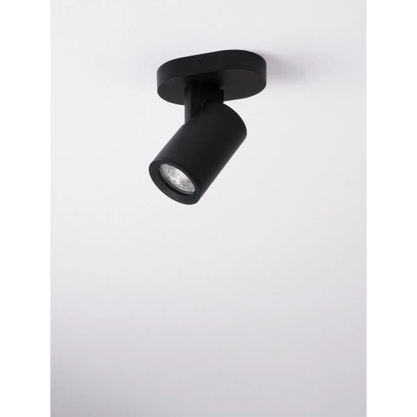 Sufitowa lampa do sypialni LUNBIRA LE45658 z regulacją tuba czarna