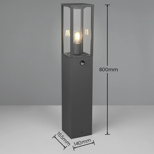 Słupek ogrodowy Garonne 401869142 z czujnikiem ruchu IP44 antracyt