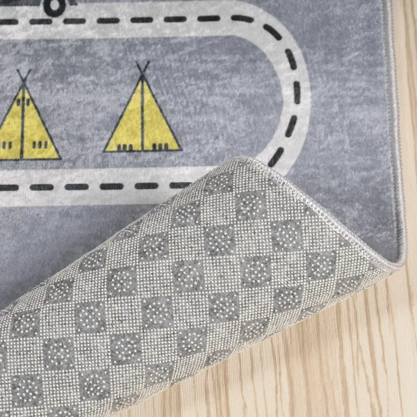 Tkaninowy dywan do pokoju dziecięcego Misie 322951 prostokątny niebieski