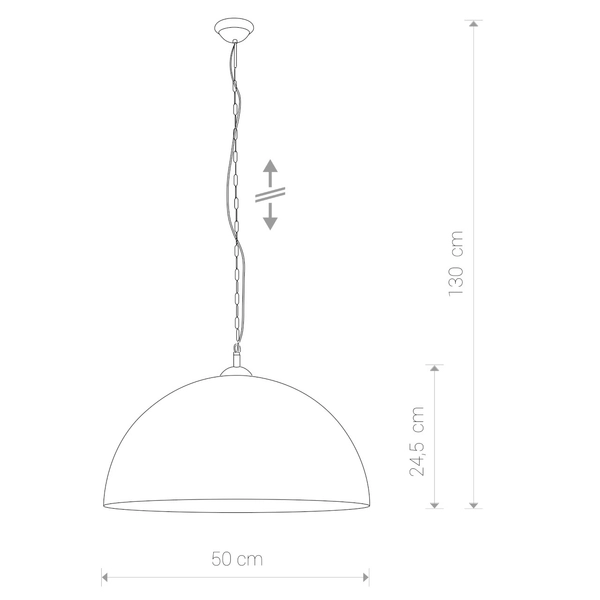 Rdzawa lampa wisząca Hemisphere 6368 industrialna do przedpokoju