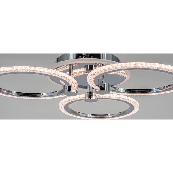 Sufitowa lampa DRS2032/3 rings 48 LED 47W 3000-6000K tryb nocny chrom