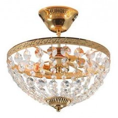 Plafon LAMPA sufitowa HANASKOG 100486 Markslojd kryształowa OPRAWA  glamour crystal przezroczysta złota