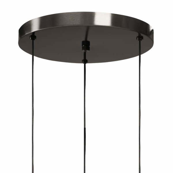 Potrójna lampa wisząca ALUR 11144320 Kaspa kule białe tytan szczotkowany