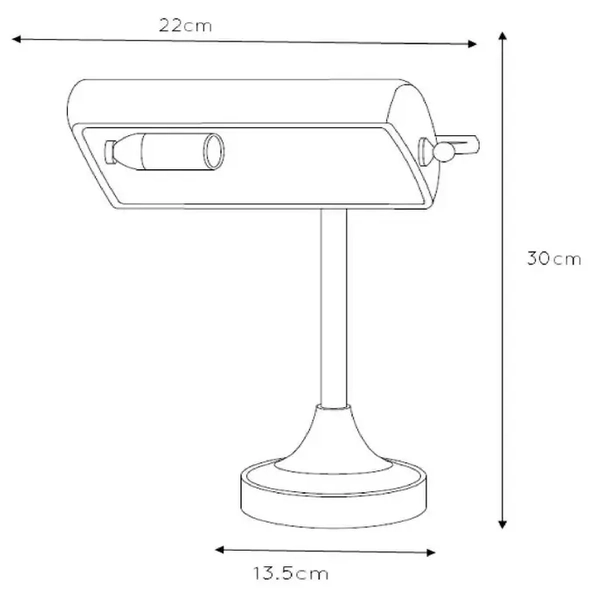 Szklana lampka stołowa BANKER 17504/01/03 Lucide regulowana brązowy zielony