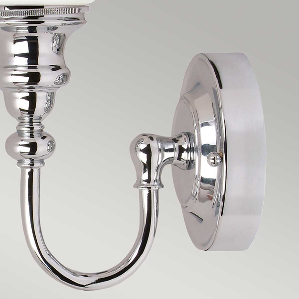 Szklany kinkiet ścienny Cheadle BATH-CD1 Elstead IP44 metal szkło chrom