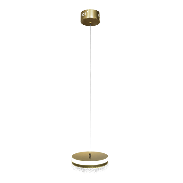 Metalowa lampa wisząca PRECIOSA ML0998 LED 25W 4000K glamour złota