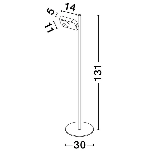Podłogowa lampa do sypialni PARINAS LE44505 LED 9W 3000K metalowa czarna