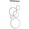 Ringowa wisząca lampa Saturno ML2324 LED 100W 4000K pierścienie czarny