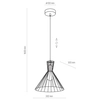 Wisząca lampa Sahara 3350 TK Lighting druciana cage złota czarna