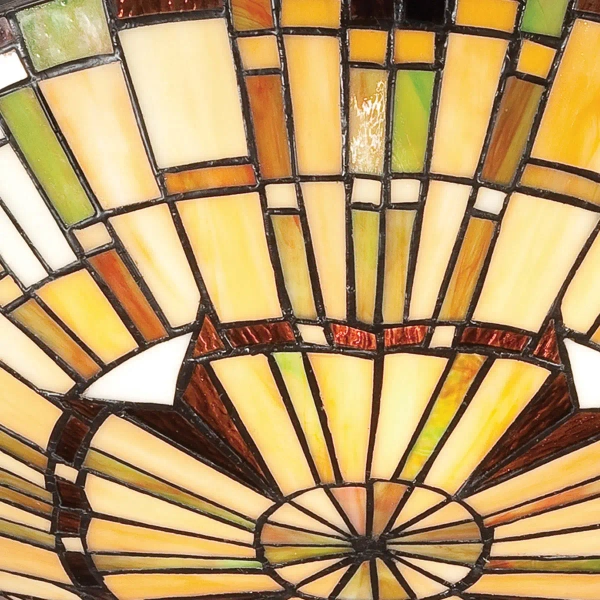 Witrażowy plafon Reed QZ-REED-F-VB do salonu szklany brązowy multikolor