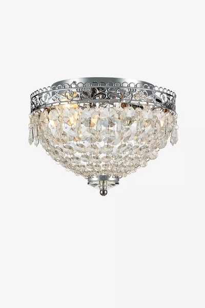 Sufitowa lampa sypialniana Joline kryształowy plafon chrom