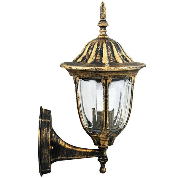 Zewnętrzna LAMPA ścienna FLORENCJA 302564 Polux metalowa OPRAWA elewacyjna retro outdoor IP43 patyna przezroczysta