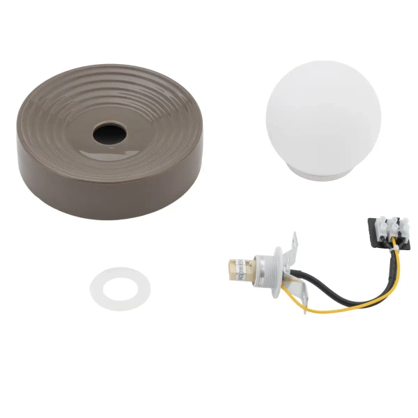 Ścienna lampa kula CLAY 11750 do salonu szklana biała brąz