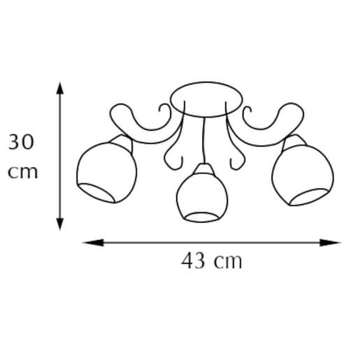 Salonowa lampa sufitowa 8957/3 8C nad stół kule chrom
