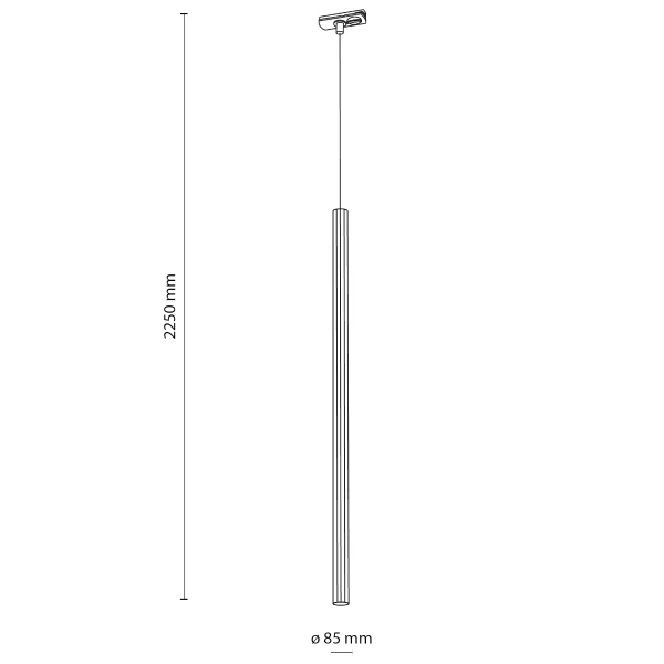 Zwis szynowy lampa 1-fazowa Tracer 10820 sopel tubka biały