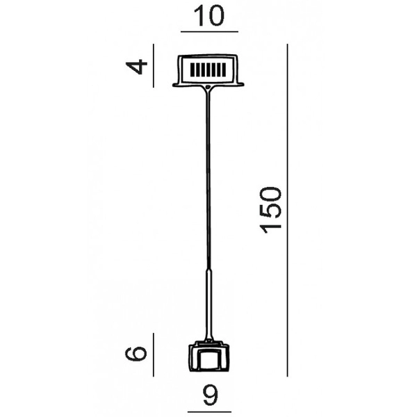 Szklana lampa wisząca Box kwadratowa nad stół chrom crystal