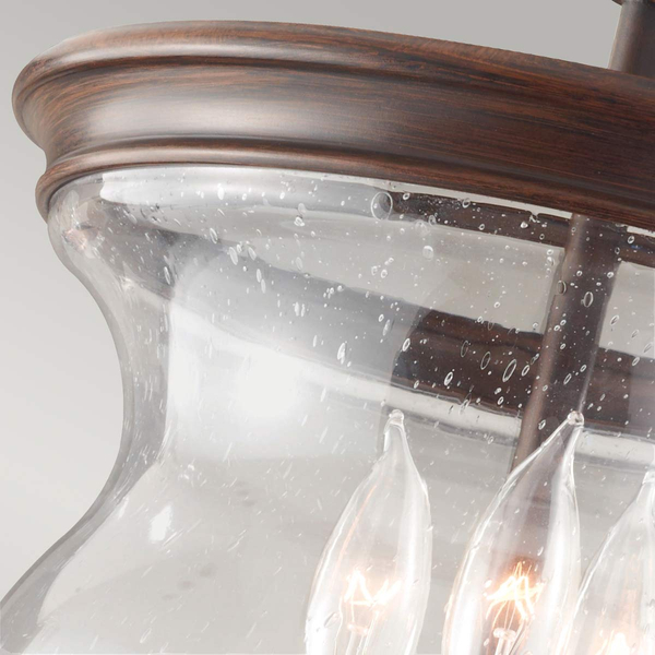 Sufitowa lampa szklana Pickering Lane FE-PICKERING-LANE-SF Feiss retro szklany brązowy