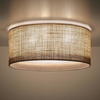 Okrągły plafon jutowy klosz Juta 5798 TK Lighting do salonu brązowy biały