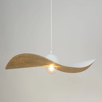 Wisząca lampa do przedpokoju KAPELLO metalowy zwis biały kulisty